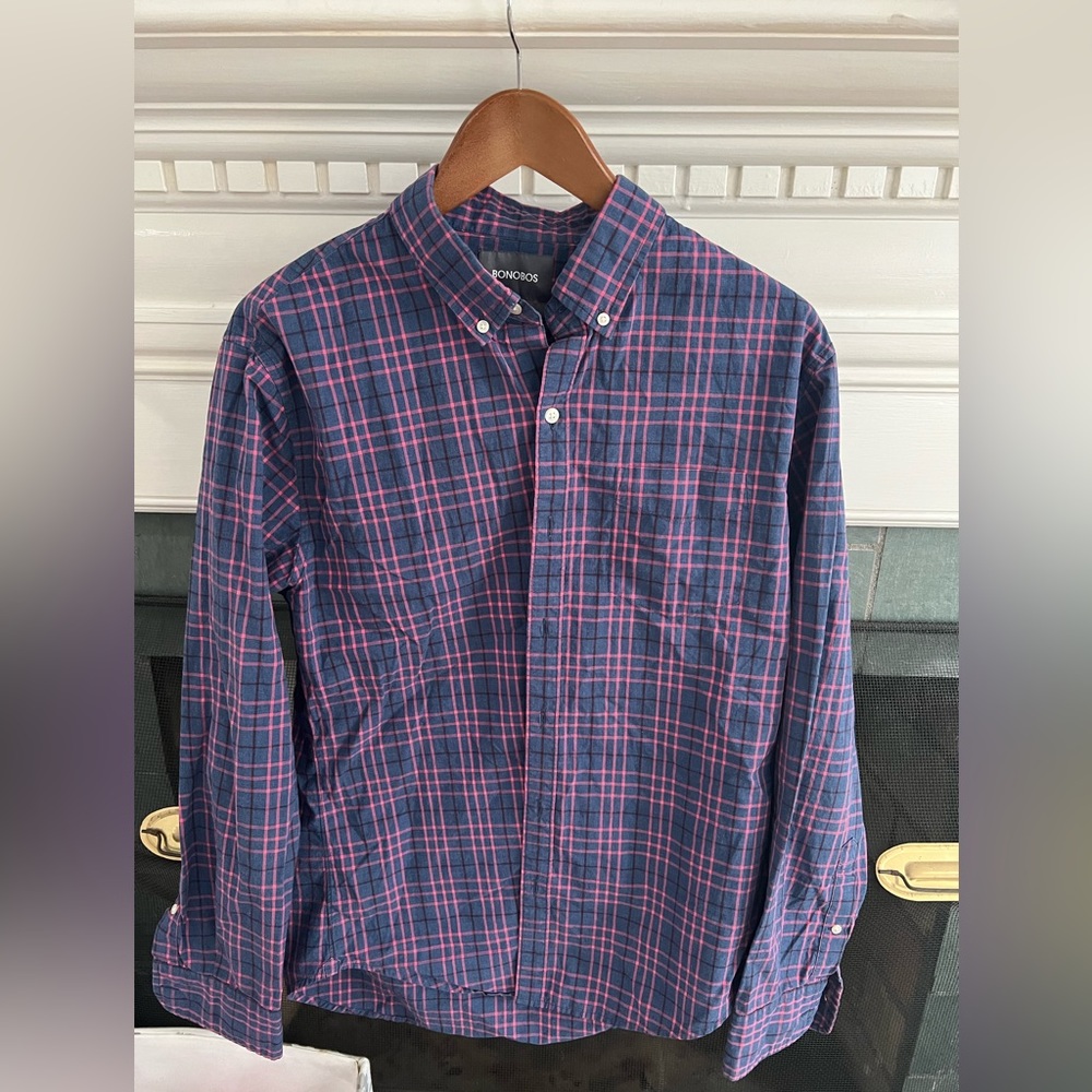 ❤️ Bonobos Tailored Slim Fit Button Down Shirt (L) EUC
